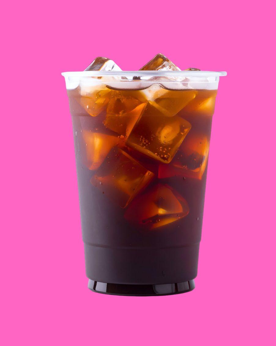 BookWorm — iced black coffee over ice