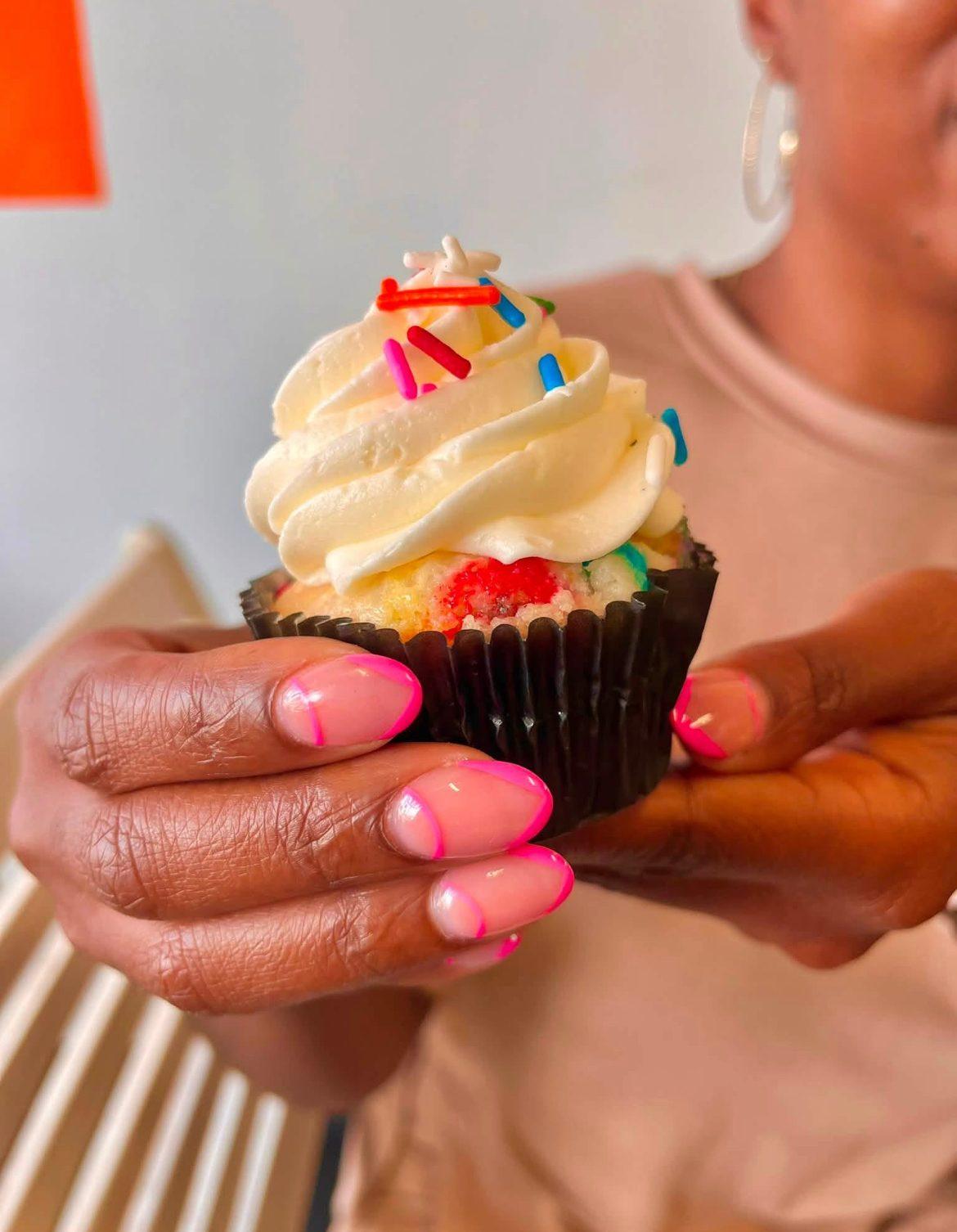 Graduation Day — birthday cake cupcake with buttercream and sprinkles