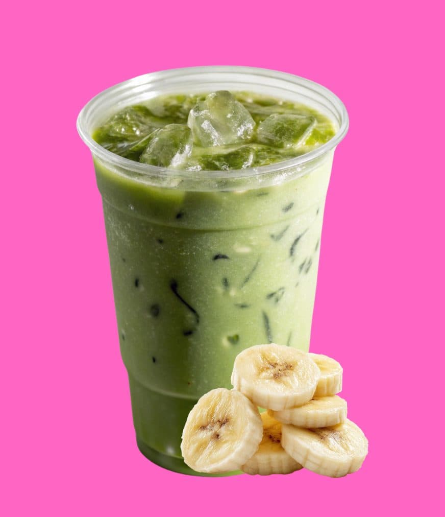 Science Fair Winner — iced matcha with banana cream