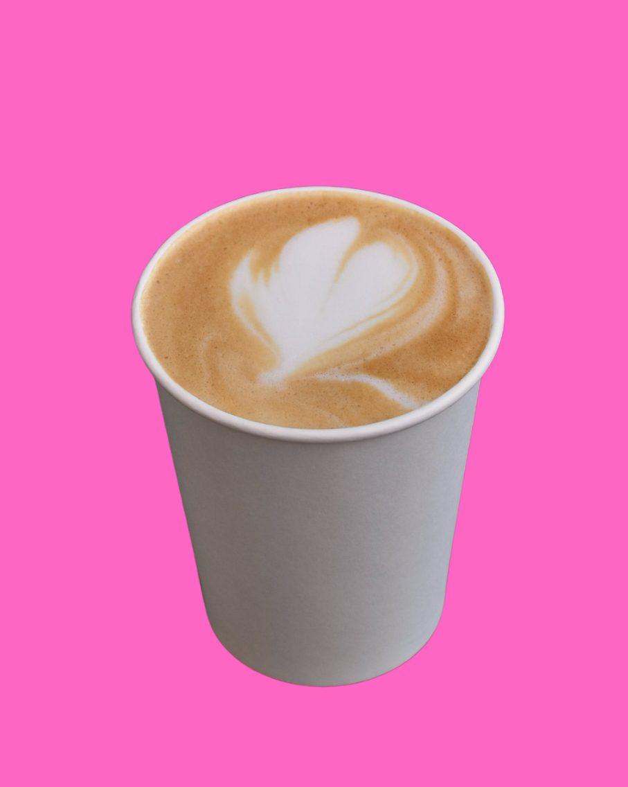 Study Lounge — latte with heart latte art in a to-go cup